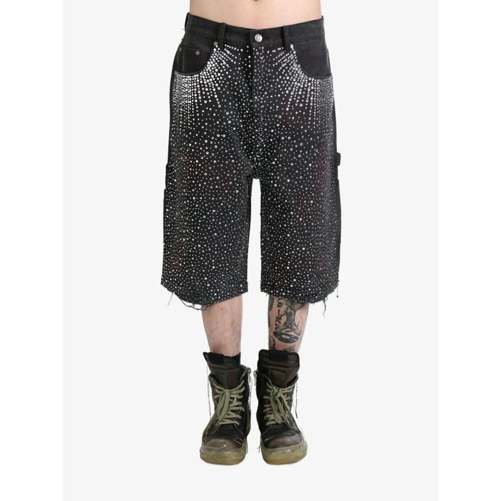 Birth Of Royal Child Black Shorts - Denim Shorts Men